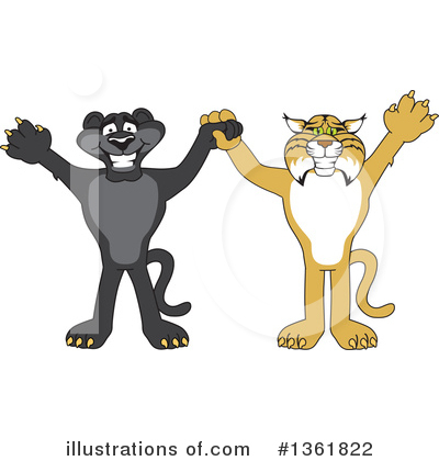 Royalty-Free (RF) Panther School Mascot Clipart Illustration by Mascot Junction - Stock Sample #1361822