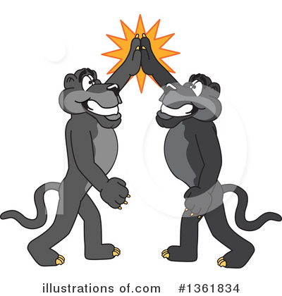 Royalty-Free (RF) Panther School Mascot Clipart Illustration by Mascot Junction - Stock Sample #1361834