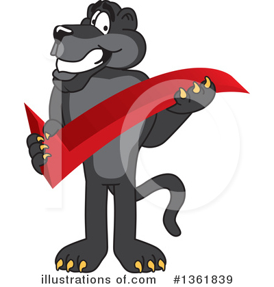 Royalty-Free (RF) Panther School Mascot Clipart Illustration by Mascot Junction - Stock Sample #1361839
