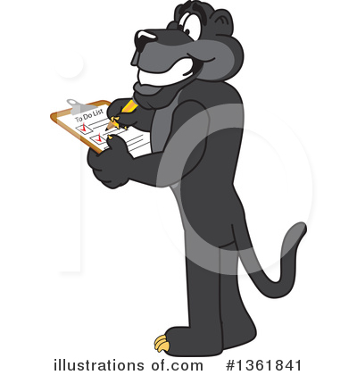 Royalty-Free (RF) Panther School Mascot Clipart Illustration by Mascot Junction - Stock Sample #1361841