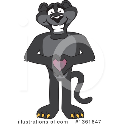 Royalty-Free (RF) Panther School Mascot Clipart Illustration by Mascot Junction - Stock Sample #1361847
