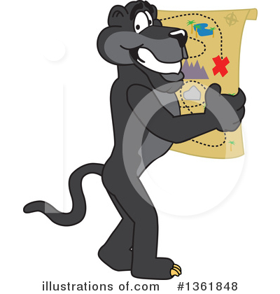 Royalty-Free (RF) Panther School Mascot Clipart Illustration by Mascot Junction - Stock Sample #1361848