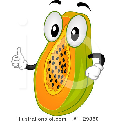 Royalty-Free (RF) Papaya Clipart Illustration by BNP Design Studio - Stock Sample #1129360