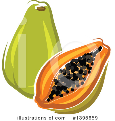 Papaya Clipart #1395659 by Vector Tradition SM