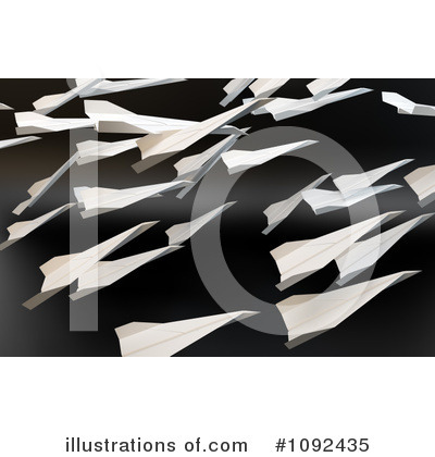 Royalty-Free (RF) Paper Airplanes Clipart Illustration by Mopic - Stock Sample #1092435