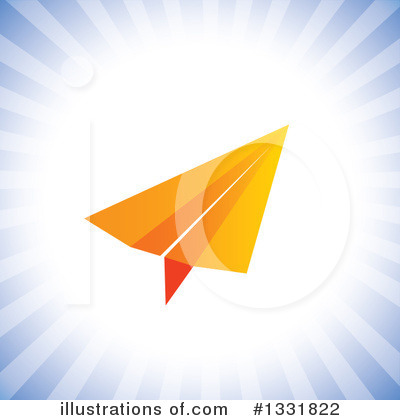 Paper Airplanes Clipart #1331822 by ColorMagic