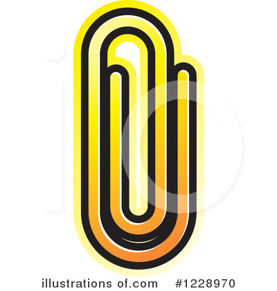 Royalty-Free (RF) Paperclip Clipart Illustration by Lal Perera - Stock Sample #1228970