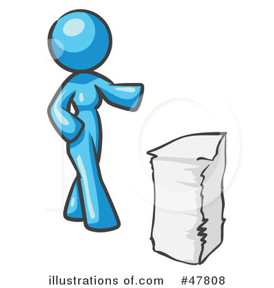 Royalty-Free (RF) Paperwork Clipart Illustration by Leo Blanchette - Stock Sample #47808