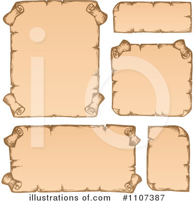 Royalty-Free (RF) Parchment Clipart Illustration by visekart - Stock Sample #1107387