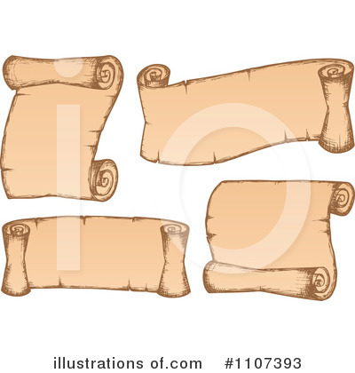 Royalty-Free (RF) Parchment Clipart Illustration by visekart - Stock Sample #1107393