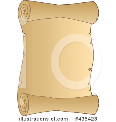Royalty-Free (RF) Parchment Scroll Clipart Illustration by visekart - Stock Sample #435428