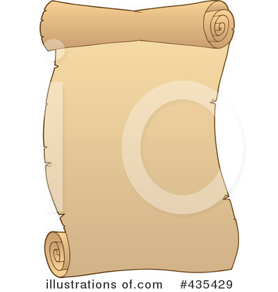 Royalty-Free (RF) Parchment Scroll Clipart Illustration by visekart - Stock Sample #435429