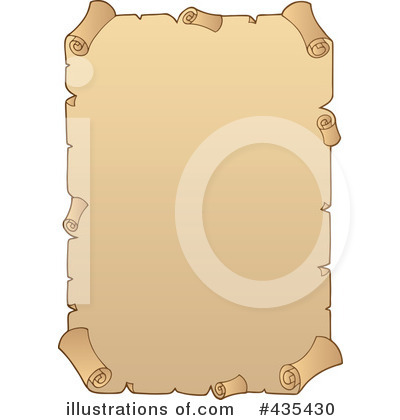 Royalty-Free (RF) Parchment Scroll Clipart Illustration by visekart - Stock Sample #435430