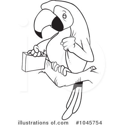 Royalty-Free (RF) Parrot Clipart Illustration by toonaday - Stock Sample #1045754