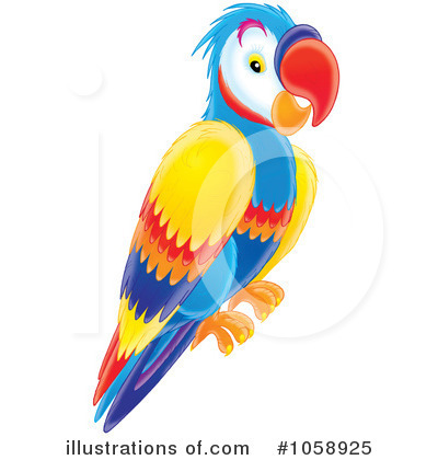 Royalty-Free (RF) Parrot Clipart Illustration by Alex Bannykh - Stock Sample #1058925