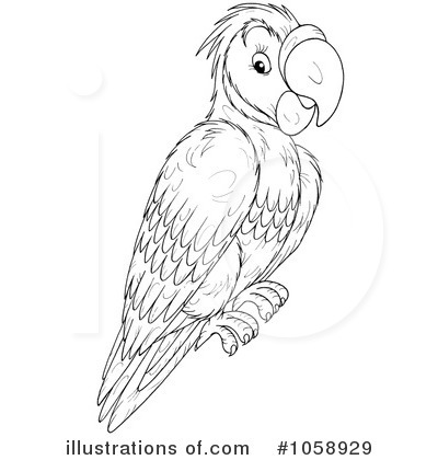 Royalty-Free (RF) Parrot Clipart Illustration by Alex Bannykh - Stock Sample #1058929