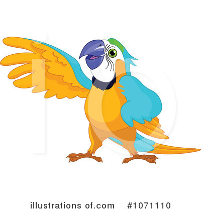 Royalty-Free (RF) Parrot Clipart Illustration by Pushkin - Stock Sample #1071110