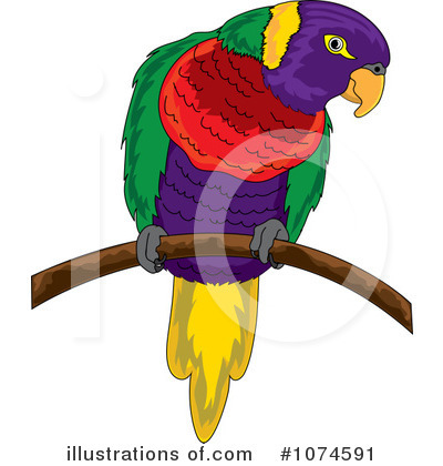Royalty-Free (RF) Parrot Clipart Illustration by Pams Clipart - Stock Sample #1074591
