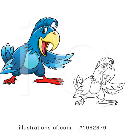 Royalty-Free (RF) Parrot Clipart Illustration by Vector Tradition SM - Stock Sample #1082876