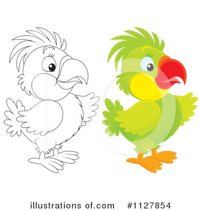 Royalty-Free (RF) Parrot Clipart Illustration by Alex Bannykh - Stock Sample #1127854