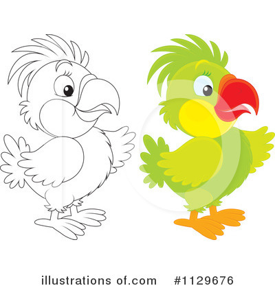 Royalty-Free (RF) Parrot Clipart Illustration by Alex Bannykh - Stock Sample #1129676