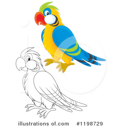 Royalty-Free (RF) Parrot Clipart Illustration by Alex Bannykh - Stock Sample #1198729