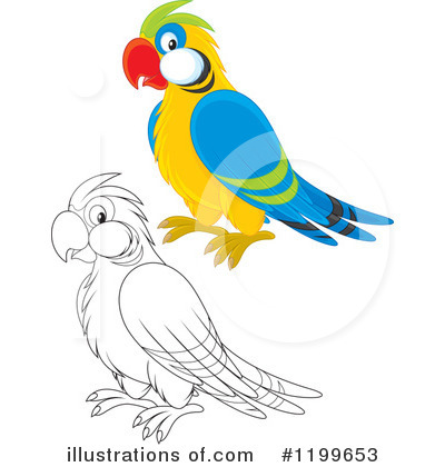 Royalty-Free (RF) Parrot Clipart Illustration by Alex Bannykh - Stock Sample #1199653