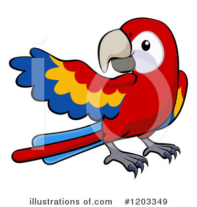 Royalty-Free (RF) Parrot Clipart Illustration by AtStockIllustration - Stock Sample #1203349