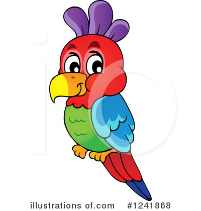 Royalty-Free (RF) Parrot Clipart Illustration by visekart - Stock Sample #1241868