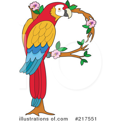 Royalty-Free (RF) Parrot Clipart Illustration by Maria Bell - Stock Sample #217551