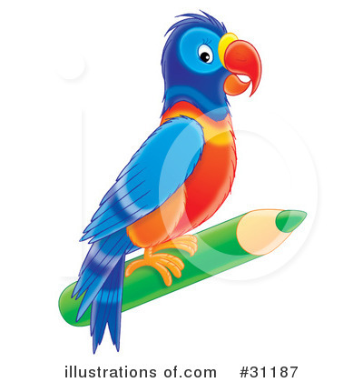 Royalty-Free (RF) Parrot Clipart Illustration by Alex Bannykh - Stock Sample #31187