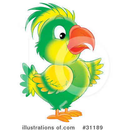 Green Parrot Clipart #31189 by Alex Bannykh