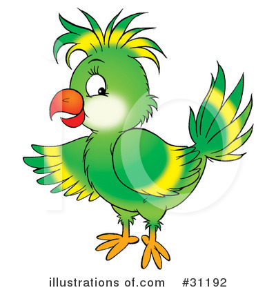 Royalty-Free (RF) Parrot Clipart Illustration by Alex Bannykh - Stock Sample #31192