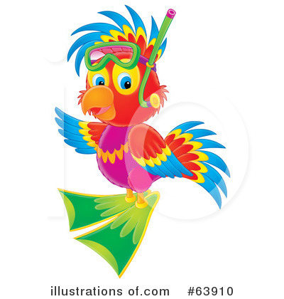 Royalty-Free (RF) Parrot Clipart Illustration by Alex Bannykh - Stock Sample #63910