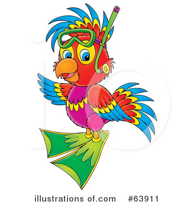 Royalty-Free (RF) Parrot Clipart Illustration by Alex Bannykh - Stock Sample #63911
