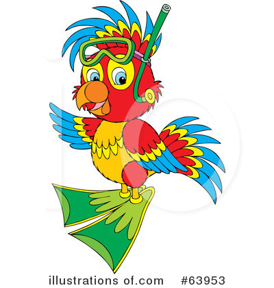Royalty-Free (RF) Parrot Clipart Illustration by Alex Bannykh - Stock Sample #63953