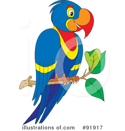 Royalty-Free (RF) Parrot Clipart Illustration by Alex Bannykh - Stock Sample #91917