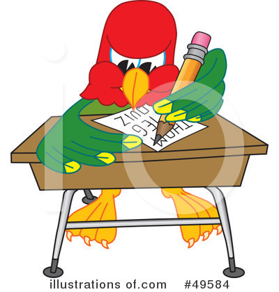 Royalty-Free (RF) Parrot Mascot Clipart Illustration by Mascot Junction - Stock Sample #49584