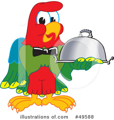 Royalty-Free (RF) Parrot Mascot Clipart Illustration by Mascot Junction - Stock Sample #49588