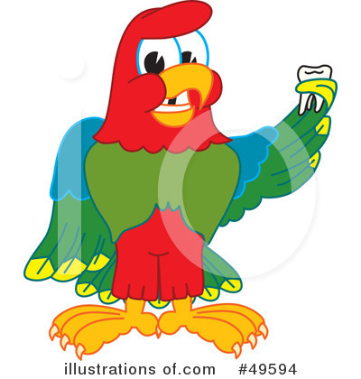 Royalty-Free (RF) Parrot Mascot Clipart Illustration by Mascot Junction - Stock Sample #49594