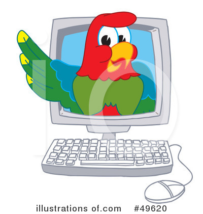 Parrot Mascot Clipart #49620 by Toons4Biz