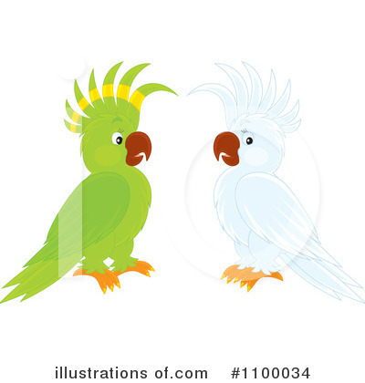 Royalty-Free (RF) Parrots Clipart Illustration by Alex Bannykh - Stock Sample #1100034