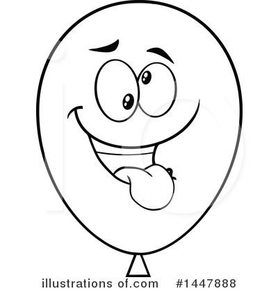 Royalty-Free (RF) Party Balloon Clipart Illustration by Hit Toon - Stock Sample #1447888