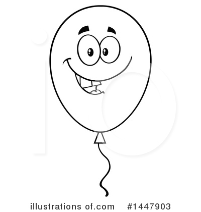 Royalty-Free (RF) Party Balloon Clipart Illustration by Hit Toon - Stock Sample #1447903