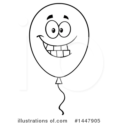 Royalty-Free (RF) Party Balloon Clipart Illustration by Hit Toon - Stock Sample #1447905