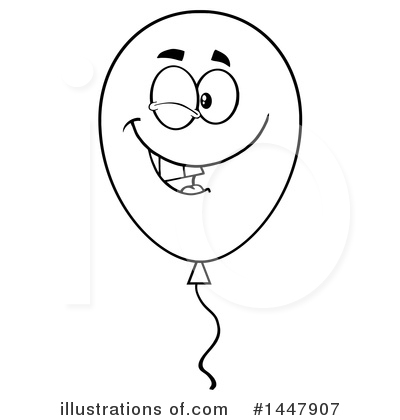 Royalty-Free (RF) Party Balloon Clipart Illustration by Hit Toon - Stock Sample #1447907