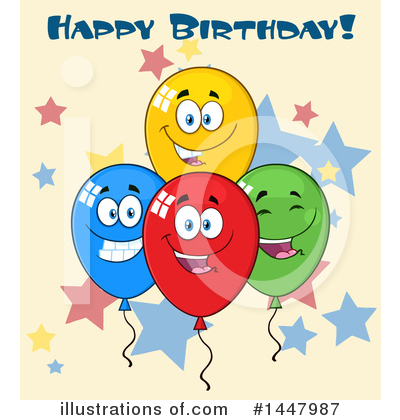 Royalty-Free (RF) Party Balloon Clipart Illustration by Hit Toon - Stock Sample #1447987