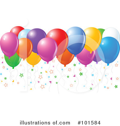 Birthday Cake Clip  Free on Party Balloons Clipart  101584 By Pushkin   Royalty Free  Rf  Stock