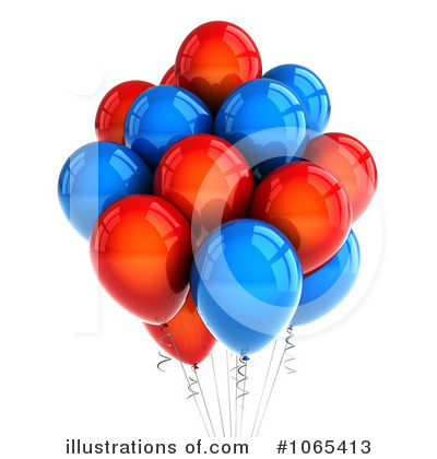 Royalty-Free (RF) Party Balloons Clipart Illustration by stockillustrations - Stock Sample #1065413