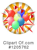 Party Balloons Clipart #1205762 by Graphics RF